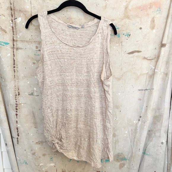 Athleta Twist Front Linen Zephyr Tank Top - Picture 3 of 5
